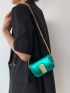 Mini Flap Square Bag Turn Lock Metallic Funky