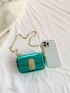 Mini Flap Square Bag Turn Lock Metallic Funky