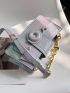 Holographic Square Bag Small Flap