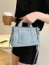 Minimalist Square Bag Small Portable Denim