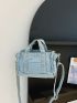 Minimalist Square Bag Small Portable Denim