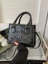 Quilted Square Bag Small Black