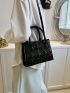 Quilted Square Bag Small Black