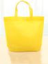 1pc Random Color Foldable Button Shopping Bag Durable Non-Woven Tote Pouch 32 X 38 Cm