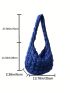 Large Capacity Hobo Bag Solid Color