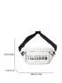 Letter Graphic Fanny Pack Large Capacity Zipper