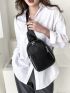 Minimalist Sling Bag Mini Zipper Black