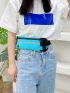 Colorblock Fanny Pack Large Capacity For Sport