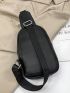 Minimalist Sling Bag Mini Zipper Black