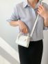 Mini Square Bag Solid Color Double Handle