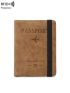 Letter Embossed Passport Case For Travel