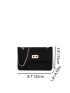 Small Square Bag Twist Lock Chain Strap