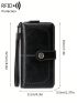 Hollow Out Long Wallet With Wristlet