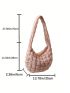 Large Capacity Hobo Bag Solid Color