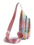 Mini Sling Bag Quilted Metal Tree Decor Ombre