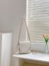 Small Square Bag Solid Color Chain Decor