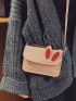 Mini Square Bag Baby Pink Fashionable Flap For Daily