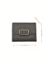 Crocodile Embossed Small Wallet Gray Credit Card Holder For Daily