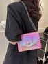 Mini Square Bag Holographic Flap Chain Strap