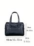 Small Travel Bag Minimalist Zipper Double Handle Waterproof PU