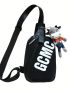 Mini Sling Bag With Random Bag Charm Casual Letter Graphic Waterproof