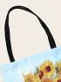 Small Square Bag Casual Sunflower Pattern Polyester