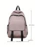 Release Buckle Decor Classic Backpack Zipper