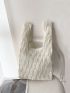 Polyester Crochet Bag No-closure