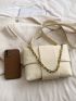 Minimalist Square Bag Medium Chain Decor