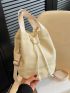 Small Bucket Bag Drawstring Solid Color