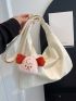 Minimalist Hobo Bag Small With Bag Charm Zipper