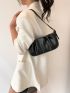 Fashion Solid Color Ruched Bag Baguette Bag Women's Bag Shoulder Bag