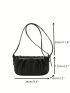 Fashion Solid Color Ruched Bag Baguette Bag Women's Bag Shoulder Bag