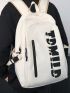 Medium Classic Backpack Letter Graphic