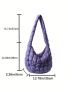 Minimalist Hobo Bag Large Capacity Zipper