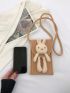 Mini Crochet Bag Cartoon Rabbit Decor Flap For Vacation