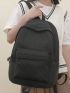 Minimalist Classic Backpack Waterproof Black Preppy