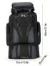 Black Travel Backpack Multiple Pocket Large Capacity For Hiking & Climbing