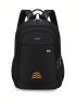 Embroidered Detail Laptop Backpack Medium Zipper