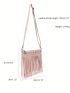 Fringe Decor Crossbody Bag