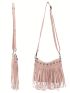 Fringe Decor Crossbody Bag