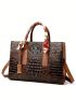 3pcs Bag Sets Tote Clutch Bag Card Holder Twilly Scarf Decor, Best Work Bag For Women