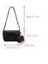 Black Square Bag Minimalist Flap With Coin Purse For Work