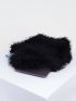 Small Top Handle Bag Fluffy Black