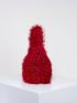 Small Bucket Bag Red Fuzzy Top Handle