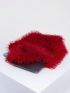 Small Bucket Bag Red Fuzzy Top Handle