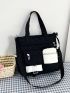 Small Tote Bag Colorblock Double Handle