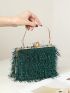 Mini Box Bag Fringe Decor Top Handle For Party