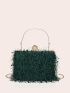 Mini Box Bag Fringe Decor Top Handle For Party