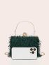 Mini Box Bag Fringe Decor Top Handle For Party